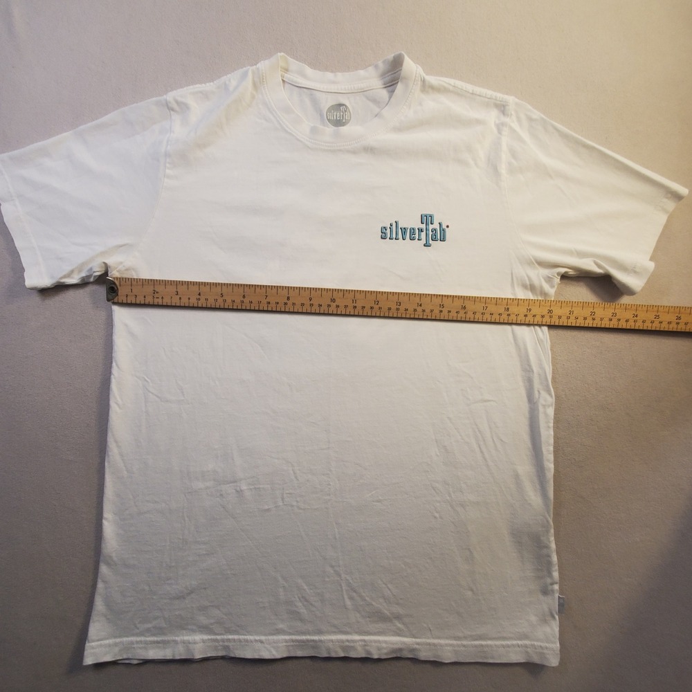 Levis SilverTab Mens Relaxed Graphic T-Shirt White Small 90s Retro Logo Tee - Picture 4 of 9